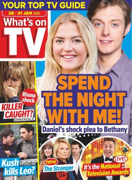 What’s on TV – 25 January 2020 Cover