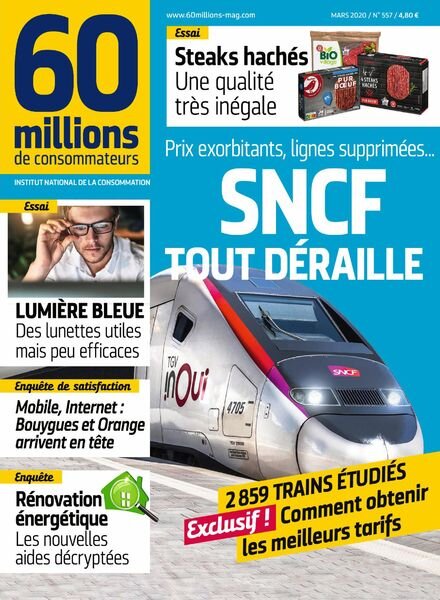 60 Millions de Consommateurs – Mars 2020 Cover