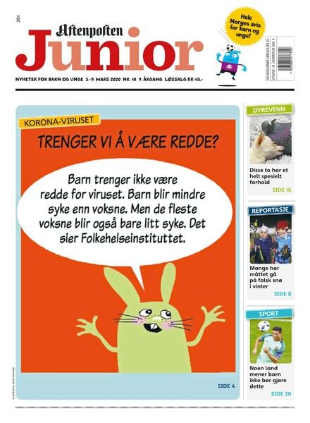 Aftenposten Junior – 03 mars 2020 Cover