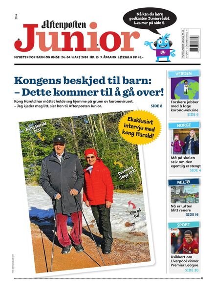 Aftenposten Junior – 20 mars 2020 Cover