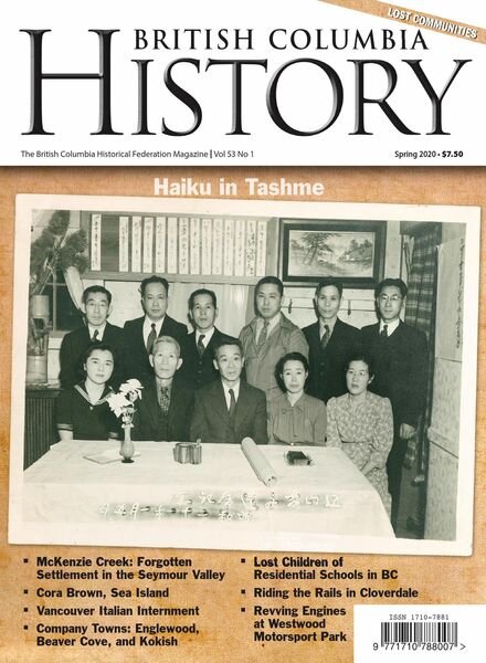 British Columbia History – February 2020 Cover