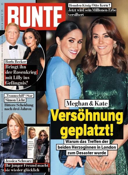 Bunte – 12 Marz 2020 Cover