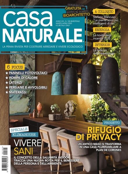 Casa Naturale – Marzo-Aprile 2020 Cover