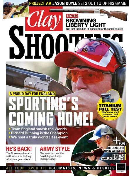 Clay Shooting – August 2018 Cover