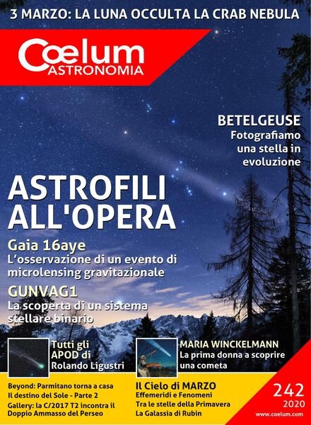 Coelum Astronomia – Numero 242 2020 Cover