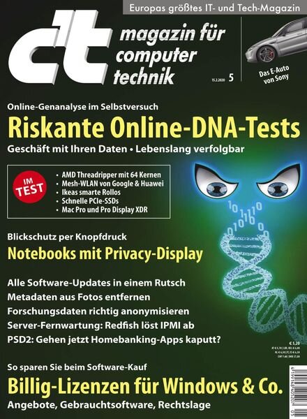 c’t Magazin – 15 Februar 2020 Cover
