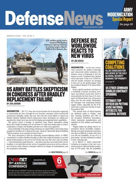 Defense News – March 16, 2020 Cover