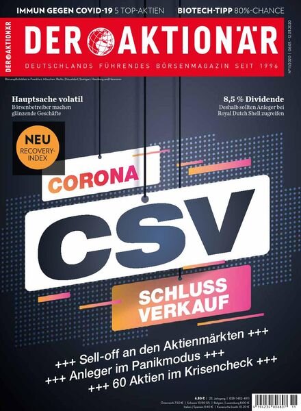 Der Aktionar – 05 Marz 2020 Cover