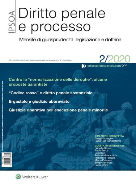 Diritto Penale e Processo – Febbraio 2020 Cover