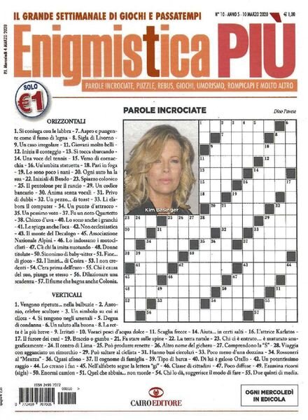Enigmistica PIU – 10 Marzo 2020 Cover