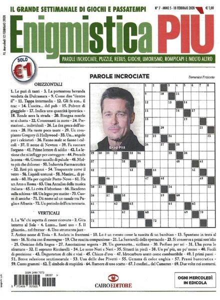 Enigmistica PIU – 18 Febbraio 2020 Cover