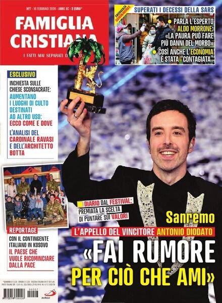 Famiglia Cristiana – 16 Febbraio 2020 Cover