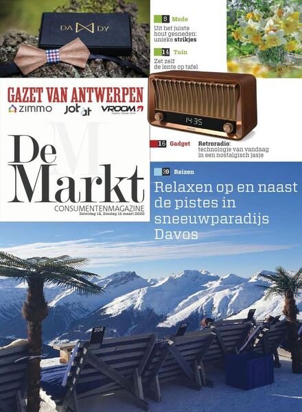 Gazet van Antwerpen De Markt – 14 maart 2020 Cover