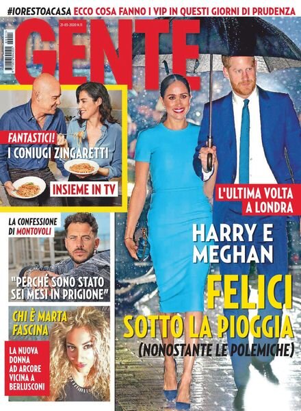 Gente Italia – 21 marzo 2020 Cover
