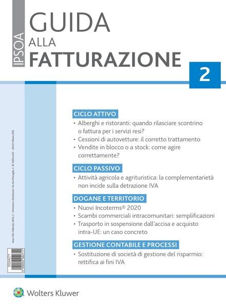 Guida alla Fatturazione – Febbraio 2020 Cover