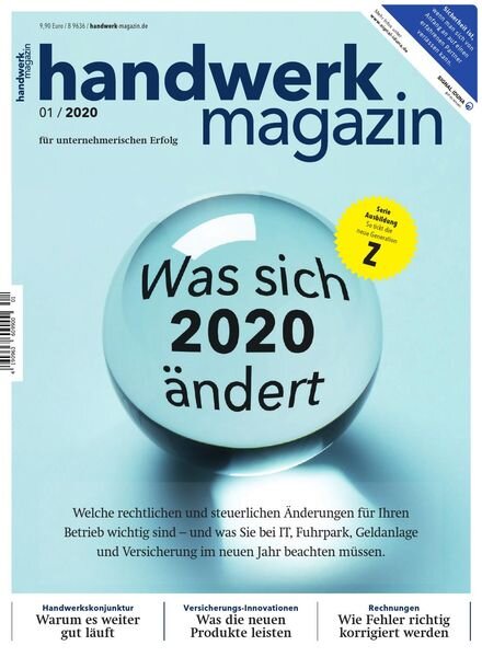 Handwerk Magazin – Januar 2020 Cover