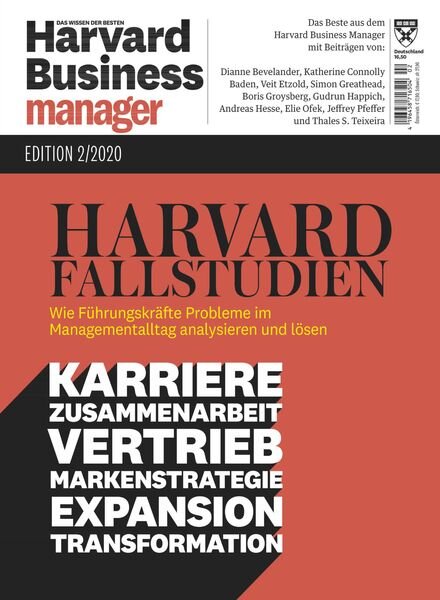 Harvard Business Manager – Edition 2 – Marz 2020 Cover
