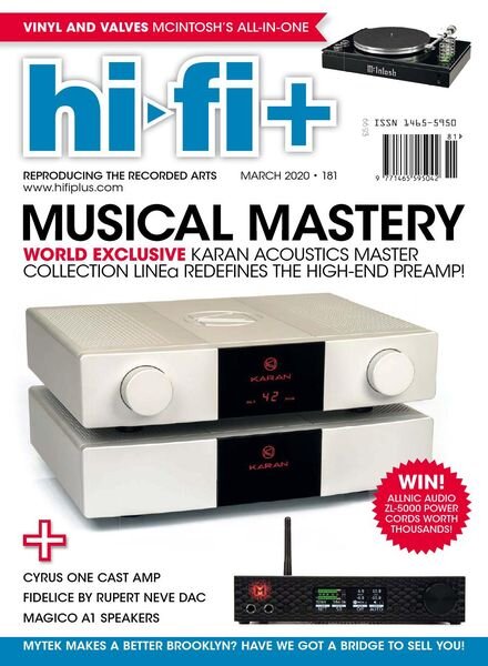 Hi-Fi+ – Issue 181 – March 2020 Cover