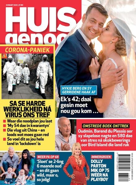 Huisgenoot – 26 Maart 2020 Cover