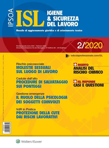 Igiene & Sicurezza del Lavoro – Febbraio 2020 Cover