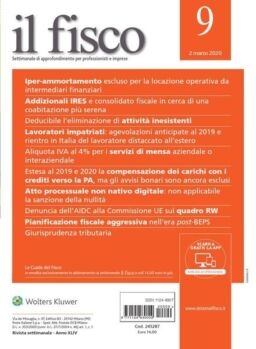 il fisco – 2 Marzo 2020