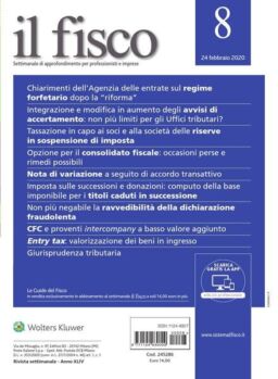 il fisco – 24 Febbraio 2020