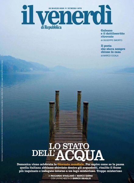 Il Venerdi di Repubblica – 20 Marzo 2020 Cover