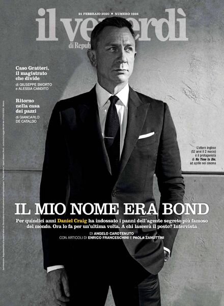 Il Venerdi di Repubblica – 21 Febbraio 2020 Cover