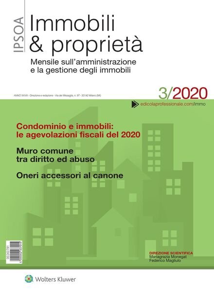Immobili & proprieta – Marzo 2020 Cover