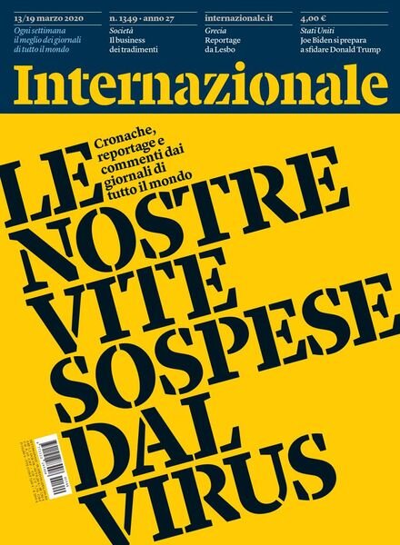 Internazionale – 13 Marzo 2020 Cover
