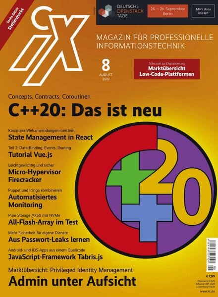 iX Magazin – August 2019 Cover