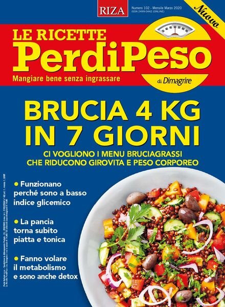 Le Ricette PerdiPeso – Marzo 2020 Cover