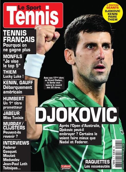 Le Sport Tennis – mars 2020 Cover