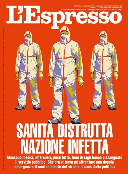L’Espresso – 01 marzo 2020 Cover