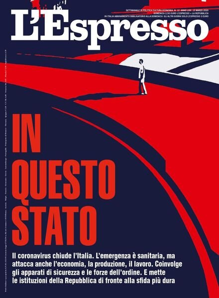 L’Espresso – 15 marzo 2020 Cover
