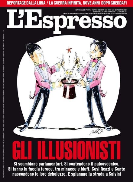 L’Espresso – 23 febbraio 2020 Cover