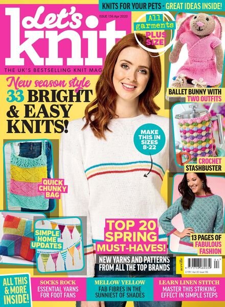 Let’s Knit – Issue 156 – April 2020 Cover