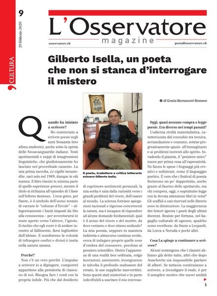 L’Osservatore – 29 Febbraio 2020 Cover