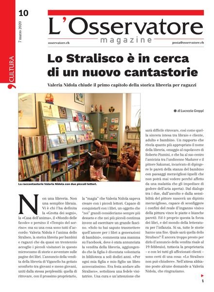 L’Osservatore – 7 Marzo 2020 Cover