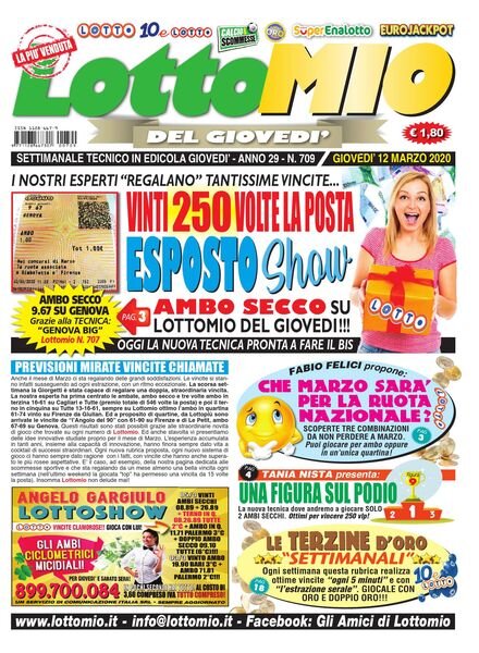 Lottomio del Giovedi – 12 Marzo 2020 Cover