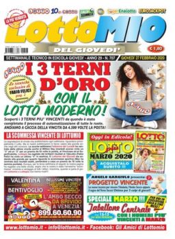 Lottomio del Giovedi – 27 Febbraio 2020