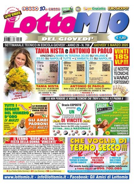 Lottomio del Giovedi – 5 Marzo 2020 Cover