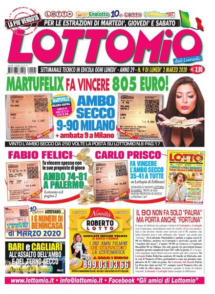 Lottomio del Lunedi – 2 Marzo 2020 Cover