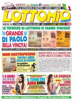Lottomio del Lunedi – 9 Marzo 2020
