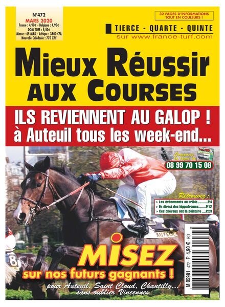Mieux Reussir aux Courses – mars 2020 Cover