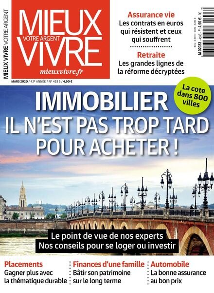 Mieux Vivre Votre Argent – mars 2020 Cover