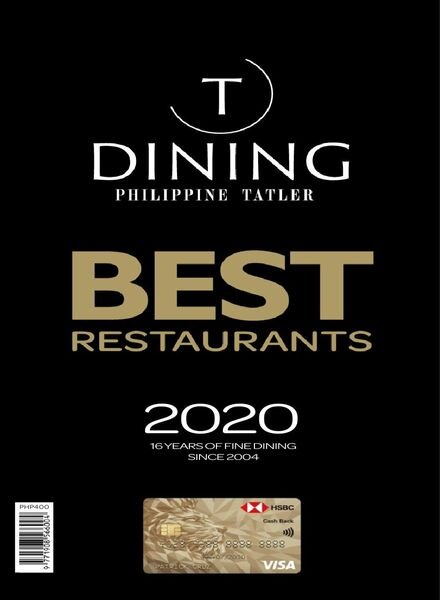 Philippines’ Best Restaurants – January 2020 Cover