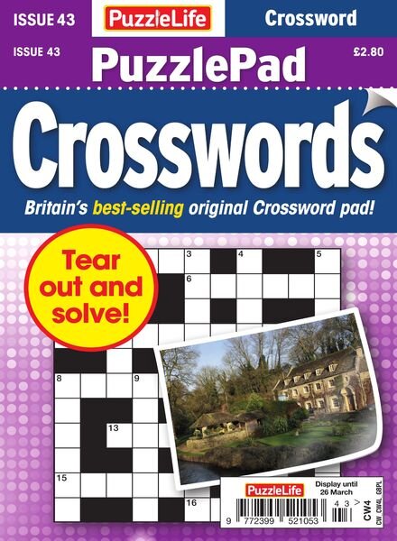PuzzleLife PuzzlePad Crosswords – Issue 43 – February 2020 Cover