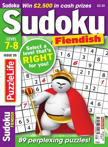 PuzzleLife Sudoku Fiendish – Issue 35 – March 2019 Cover