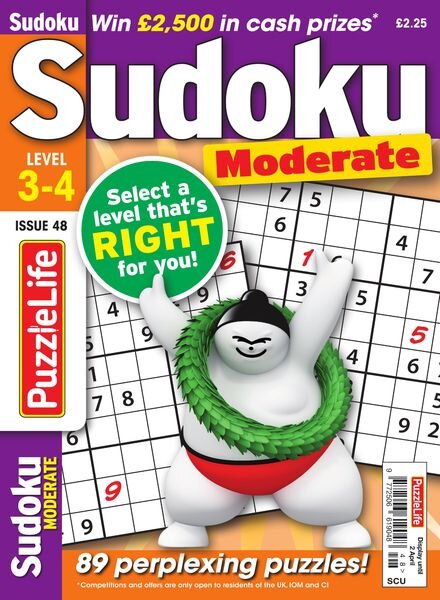 PuzzleLife Sudoku Moderate – Issue 48 – March 2020 Cover